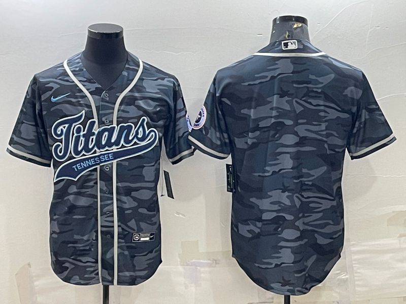 Men Tennessee Titans Blank Camo 2022 Nike Co branded NFL Jersey